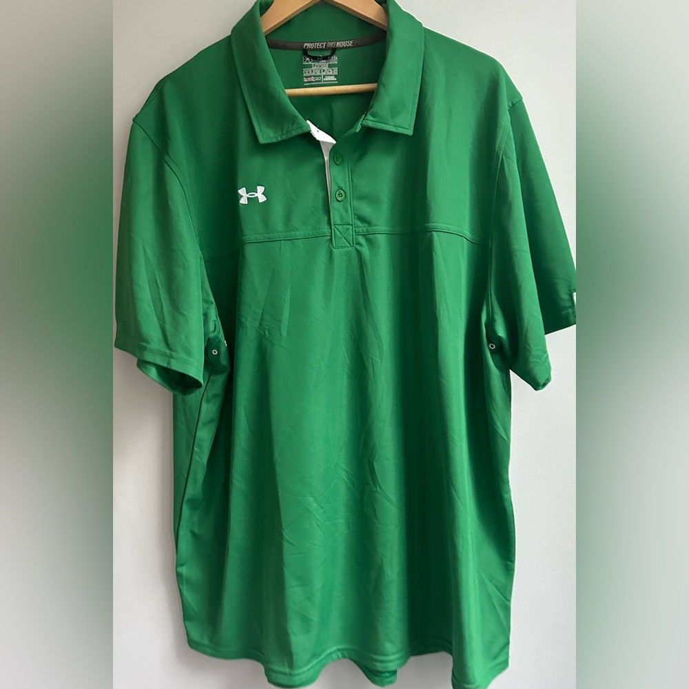 UNDER ARMOUR mens size 2XL heat gear golf polo